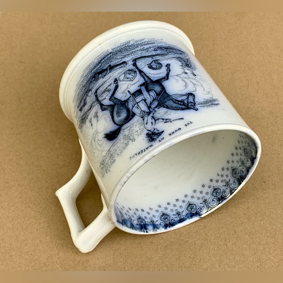 c. 1850s Antique Duke of Wellington at Waterloo Transferware Mug - Picture 14 of 16